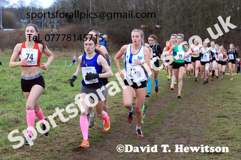 Womens Under-17s 2024 Northern Cross Country Champs., Sedgefield. Photo: David T. Hewitson/Sports for All Pics